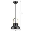 Lampara Colgante Norse Acero Blanco