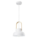 Lampara Colgante Acero Blanco