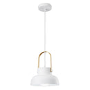 Lampara Colgante Acero Blanco