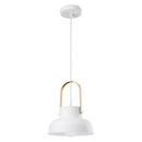 Lampara Colgante Acero Blanco