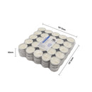 Set 100 Velas Tealights Blancas Con Aroma