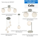 Lampara Techo Cristal Blanco