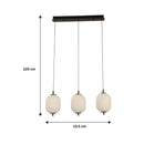 Lampara Colgante Led Tyr 3L Ng/B