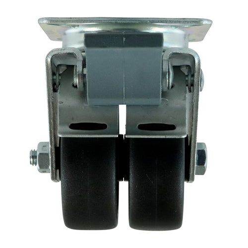 Rueda Giraoria Doble Con Freno 80Kg