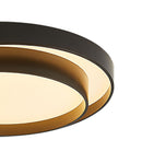 Plafon Led Rings Luz Calida Negra