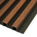 Wall Panel Wpc 16X240 Cm Duo Cafe Oscuro Y Negro 0.39 M2