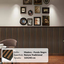 Wall Panel Wpc 16X240 Cm Duo Cafe Oscuro Y Negro 0.39 M2