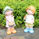 Figura De Niña Moderna Multicolor 41.5X16.5 Cm