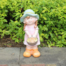 Figura De Niña Moderna Multicolor 41.5X16.5 Cm
