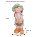Figura De Niña Moderna Multicolor 41.5X16.5 Cm