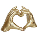 Figura Manos De Corazon Dorado 12.5X9 Cm