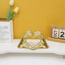 Figura Manos De Corazon Dorado 12.5X9 Cm