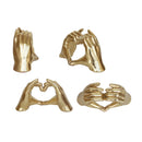 Figura Manos De Corazon Dorado 12.5X9 Cm