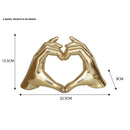 Figura Manos De Corazon Dorado 12.5X9 Cm