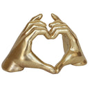 Figura Manos De Corazon Dorado 8.5X7 Cm