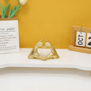 Figura Manos De Corazon Dorado 8.5X7 Cm