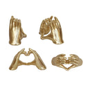 Figura Manos De Corazon Dorado 8.5X7 Cm