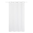 Cortina Velo 135X220 Cm Bordado Lineas Blanco Argolla