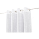 Cortina Velo 135X220 Cm Bordado Lineas Blanco Argolla