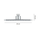 Plato Ducha Plastico Abs 20X20X5.5 Cm