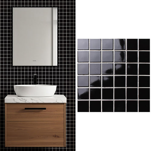 Mosaico Malla Wall Negro 30,6X30,6 0,09M2
