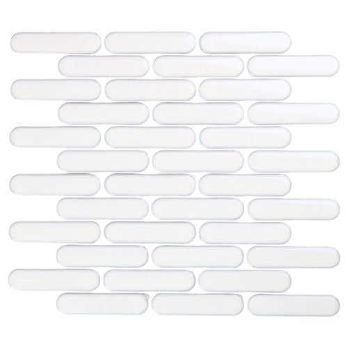 Mosaico Malla Oval Blanco 30X30 0,09M2