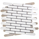 Mosaico Malla Oval Blanco 30X30 0,09M2