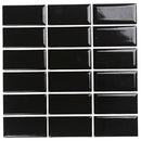 Mosaico Malla Brick Bis Negro 29,5X29 0,08M2