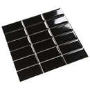 Mosaico Malla Brick Bis Negro 29,5X29 0,08M2