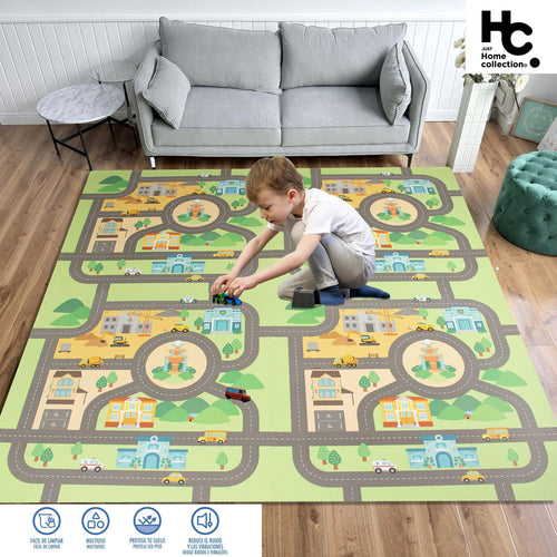 Alfombra Puzzle 60X60 Cm Polietileno Multicolor
