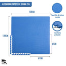 Alfombra Puzzle 60X60 Cm Polietileno Azul
