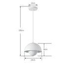 Lampara Colgante Pombal Blanco 23Cm