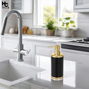Dispensador De Jabon Mitchell Negro. Dorado