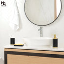 Dispensador De Jabon Mitchell Negro. Dorado
