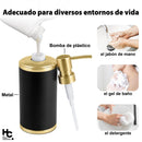 Dispensador De Jabon Mitchell Negro. Dorado