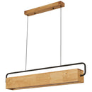 Lampara Colgante Madera Luz Led 82Cm Para Living Comedor