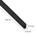 Perfil Pvc Negro 9,5X6,5Mm 2,5M