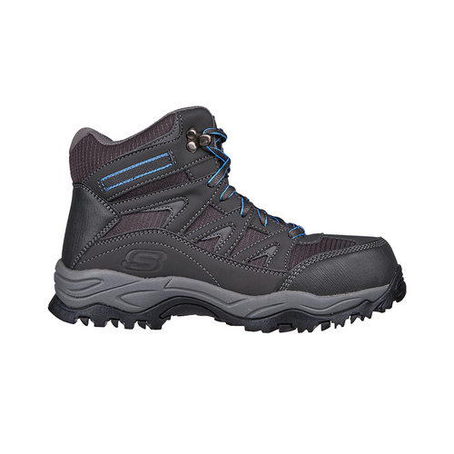 Botin de seguridad Pomeria Gris Negro Skechers 36
