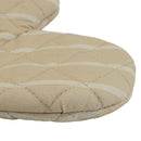 Set 2 Guantes De Cocina Taupe/Blanco