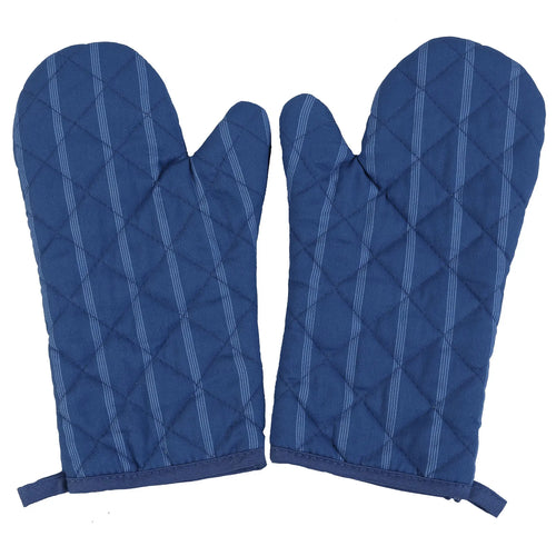 Set 2 Guantes De Cocina Azul/Blanco