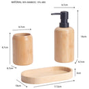 Set 3 Piezas Para Baño Bambu