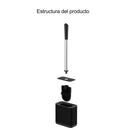 Escobilla Baño Rectangular Negro