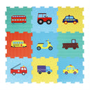 Alfombra 88X88 Cm Multicolor Figuras de Autos