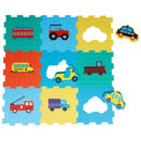 Alfombra 88X88 Cm Multicolor Figuras de Autos