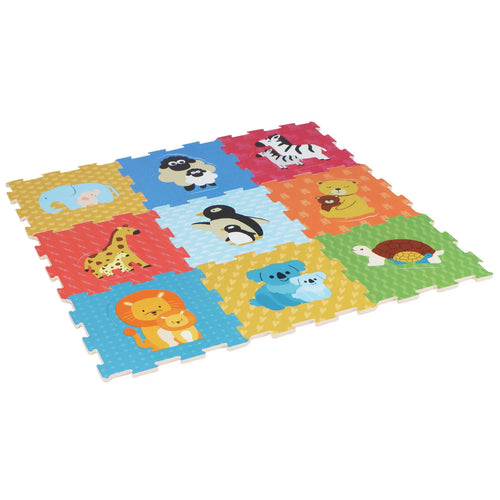 Alfombra 88X88 Cm Multicolor Figuras De Animales