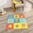 Alfombra 88X88 Cm Multicolor Figuras De Casas