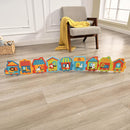 Alfombra 88X88 Cm Multicolor Figuras De Casas