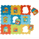 Alfombra 88X88 Cm Multicolor Figuras De Casas