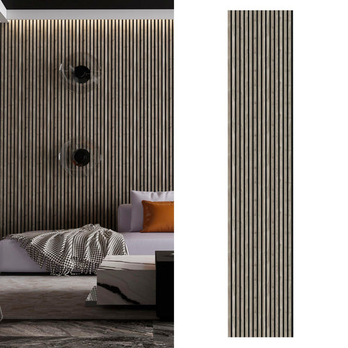 Wall Panel Acustico Mdf 60X240 Cm Gris 1.44 M2