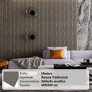 Wall Panel Acustico Mdf 60X240 Cm Gris 1.44 M2